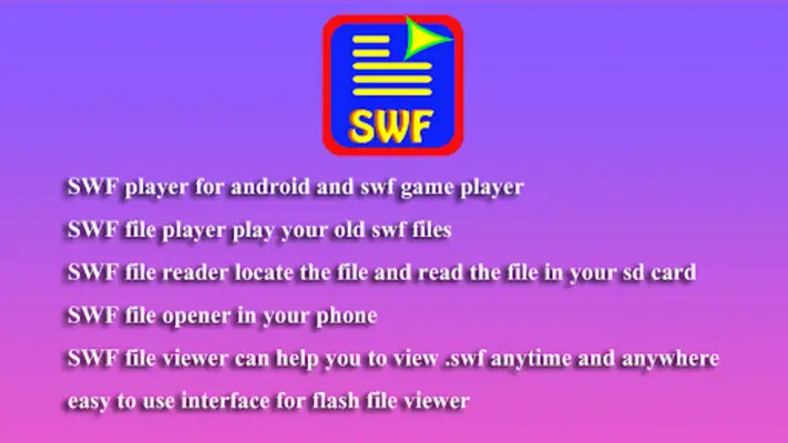 SWF Player android App screenshot 0